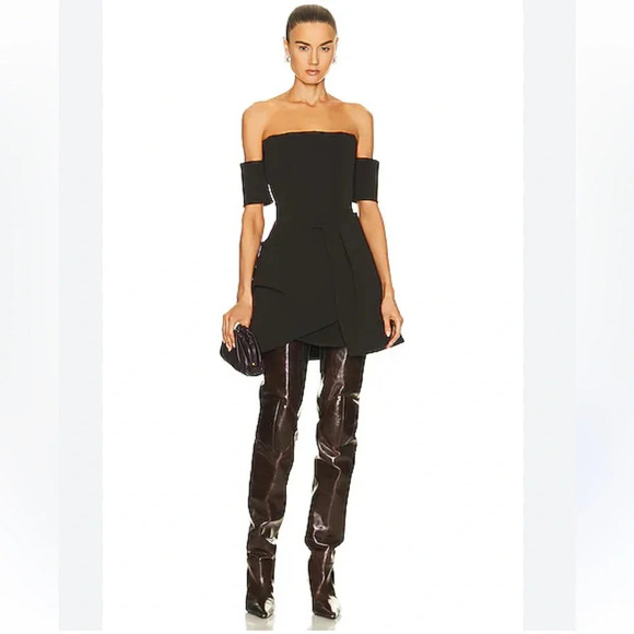 MAXIMILIAN DAVIS Skarla Corset Mini Dress COCO BROWN Size EU 8 / US 4 - Picture 1 of 14
